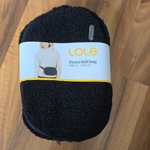 Lolë Black Fleece Belt Bag